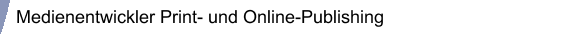 Medienentwickler Print- und Online-Publishing